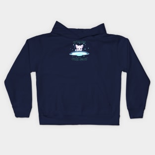Arctic fox cuteness from other space Kids Hoodie